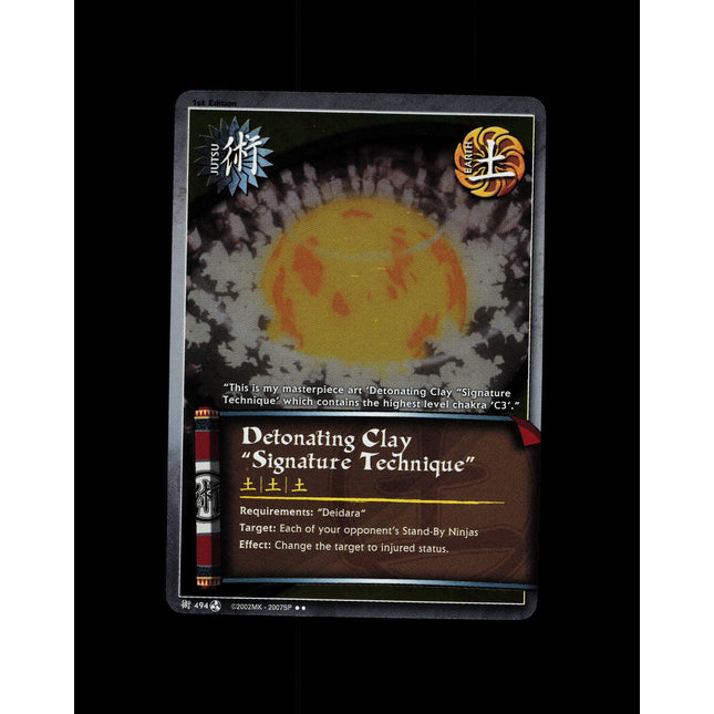 Detonating Clay "Signature Technique" - 494 - NM - 1st Edition - Foil - Naruto CCG - D3-51