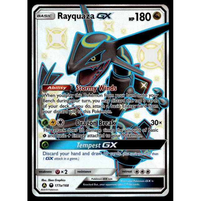 Rayquaza GX - 177a/168 - NM - Full Art - Hidden Fates - Pokemon - A6-62