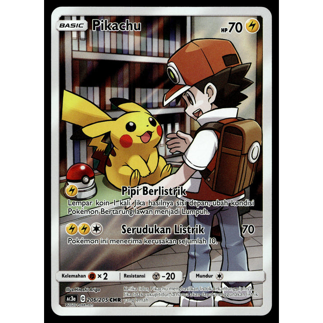 Pikachu - 206/205 - PSA NM - Indonesian - CHR - AC3A - Pokemon - A1-18