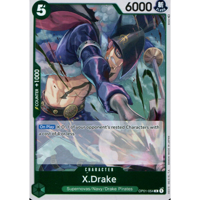 X Drake - OP01-054 - Rare - English - One Piece TCG OP-01