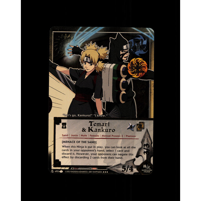 Temari & Kankuro - 495 - NM - 1st Edition - Foil - Naruto CCG - D4-160