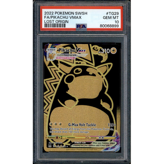 Pikachu Vmax - TG29/TG30 - PSA 10 - Secret Rare - Lost Origin - Pokemon - 68899