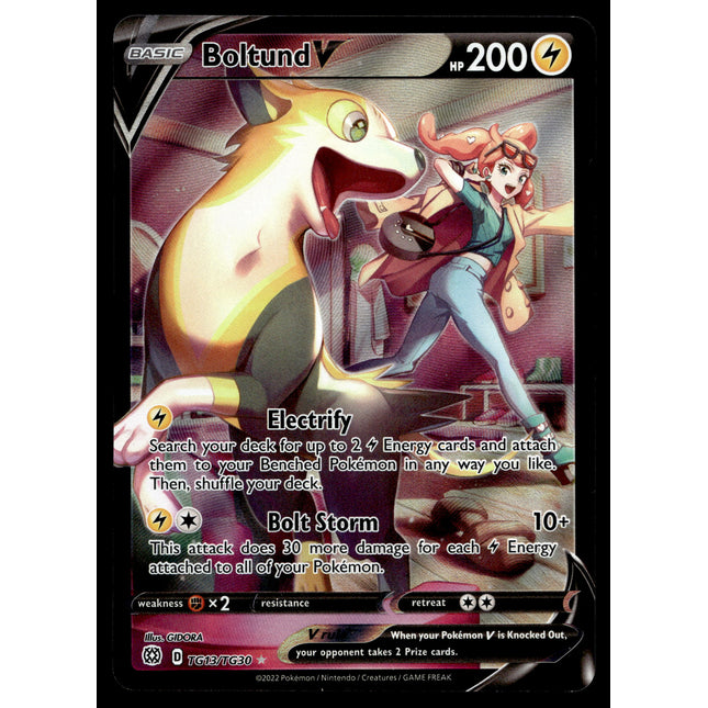 Boltund V - TG13/TG30 - NM - Character Rare - Brilliant Stars - Pokemon - A9-113