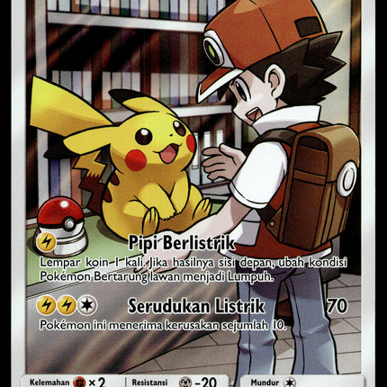 Pikachu - 206/205 - PSA NM - Indonesian - CHR - AC3A - Pokemon - A1-21