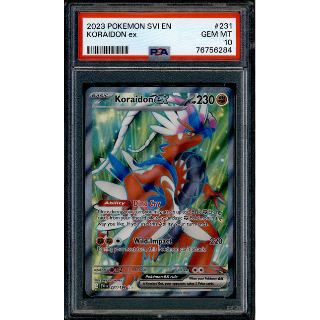 Koraidon ex - 231/198 - PSA 10 - Full Art - SVI - Pokemon - 56284