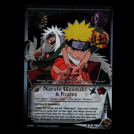 Naruto Uzumaki & Jiraiya - PR 026 - NM - Foil - Promo - Naruto CCG - E1-41