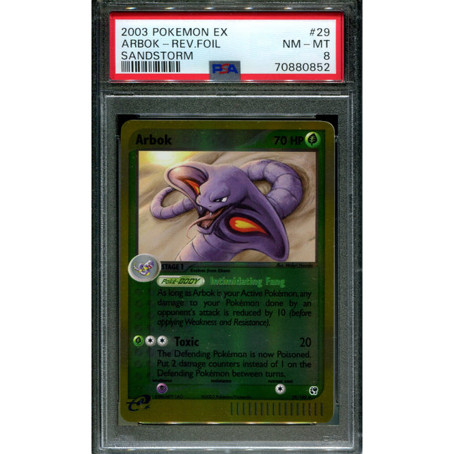 Arbok - 29/100 - PSA 8 - Reverse Holo - Sandstorm - Pokemon - 80852