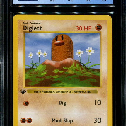Diglett - 47/102 - CGC 8.5 - 1st Edition - Base Set - Pokemon - 38116