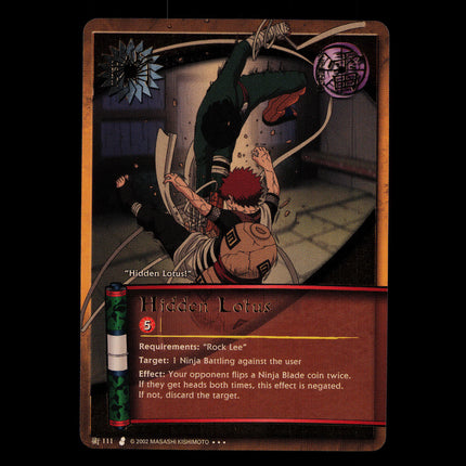 Hidden Lotus - 111 - NM - Unlimited - Super Rare Foil - Naruto CCG - D3-130