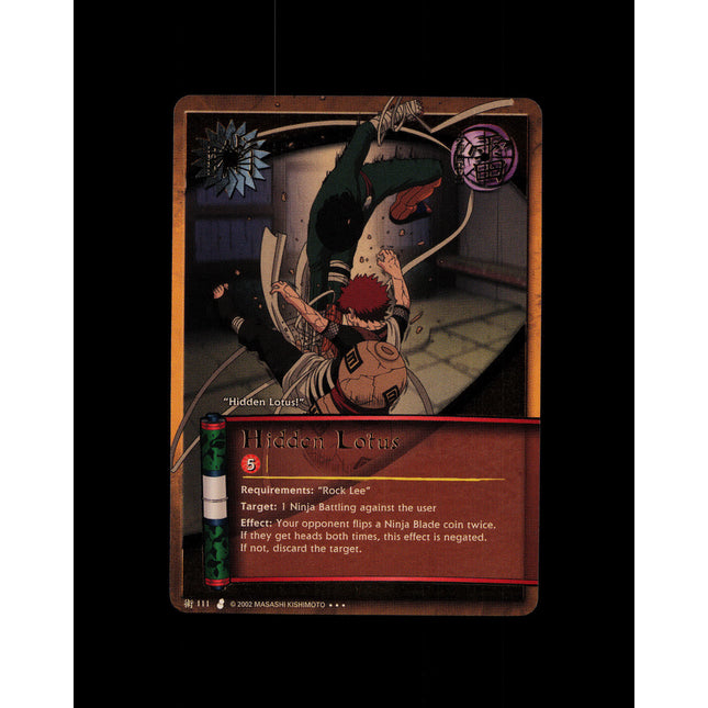 Hidden Lotus - 111 - NM - Unlimited - Super Rare Foil - Naruto CCG - D3-130