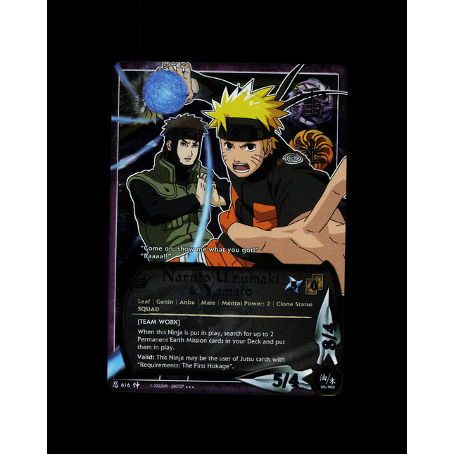 Naruto Uzumaki & Yamato - 616 - NM - Unlimited - Foil - Naruto CCG - E1-102