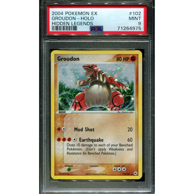 Groudon - 102/101 - PSA 9 - Holo - Hidden Legends - Pokemon - 64975