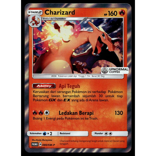 Charizard - 080/SM-P - PSA NM - Indonesian - Upnormal Coffee - Promo - Pokemon - A1-82
