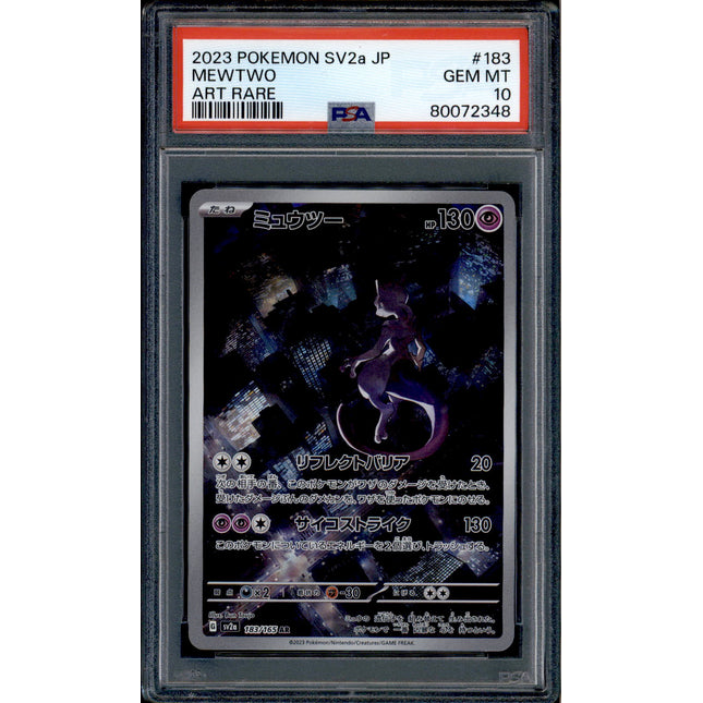 Mewtwo - 183/165 - PSA 10 - AR - SV2a - Pokemon - 72348