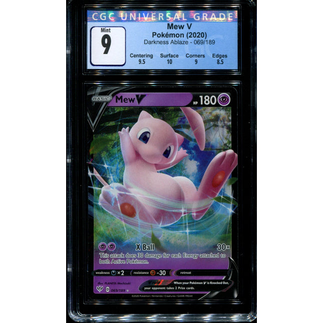 Mew V - 069/189 - CGC 9 Mint - Darkness Ablaze - 68149