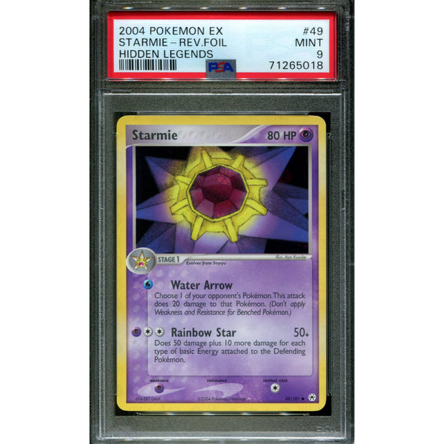 Starmie - 49/101 - PSA 9 - Reverse Holo - Hidden Legends - Pokemon - 65018