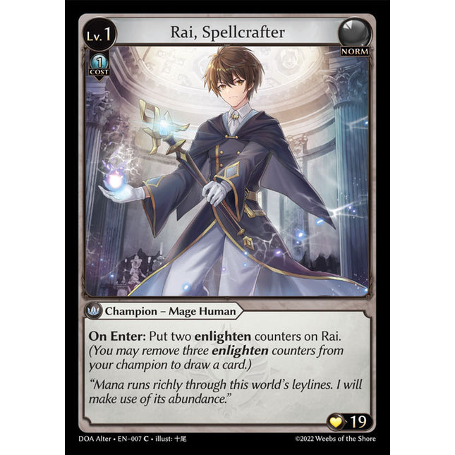 Rai, Spellcrafter - DOA Alter EN-007 - x4 - Common - Near Mint - Non-Foil - Grand Archive TCG