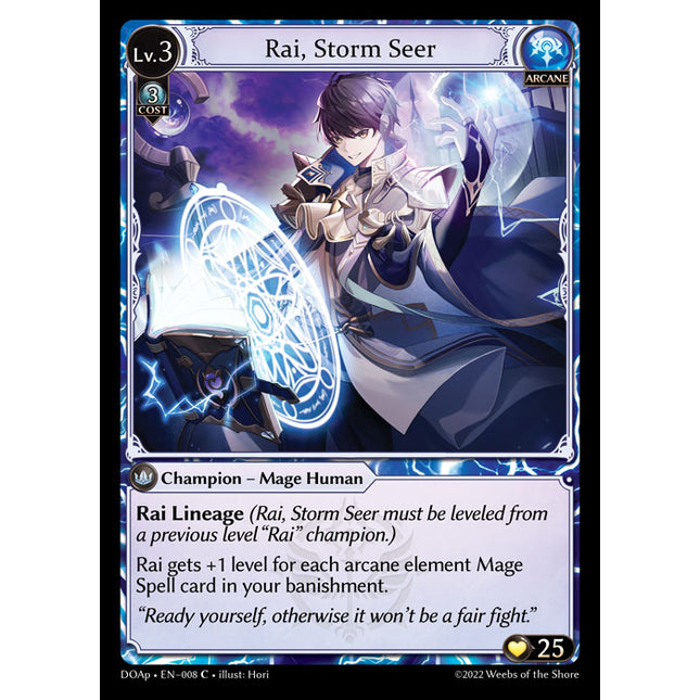 Rai, Storm Seer - DOAp-008 - Common - Near Mint - Non-Foil - Grand Archive TCG