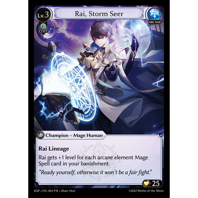 Rai, Storm Seer - KSP-003 - Promotional Rare - Near Mint - Foil - Grand Archive TCG