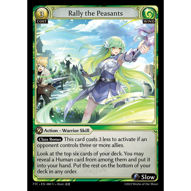 Rally the Peasants - FTC EN-080 - x1 - UC - NM - Foil - Grand Archive TCG