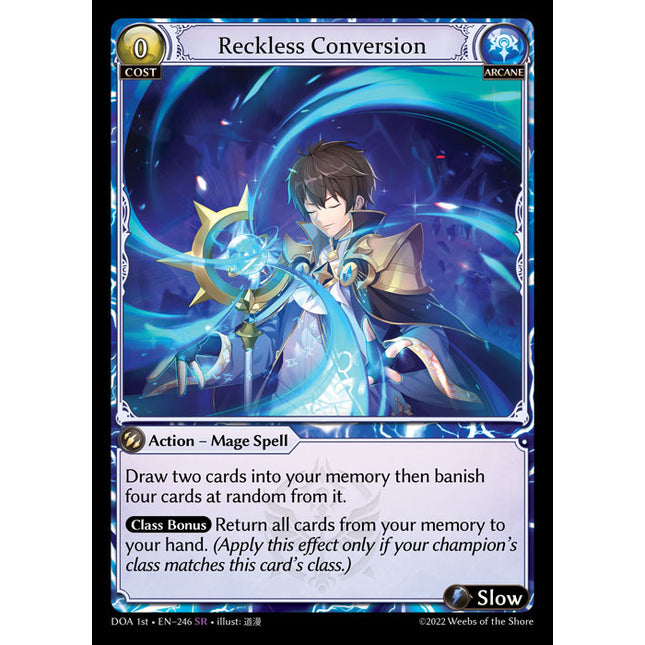 Reckless Conversion - DOA 1st EN-246 - Super Rare - Near Mint - Foil - Grand Archive TCG