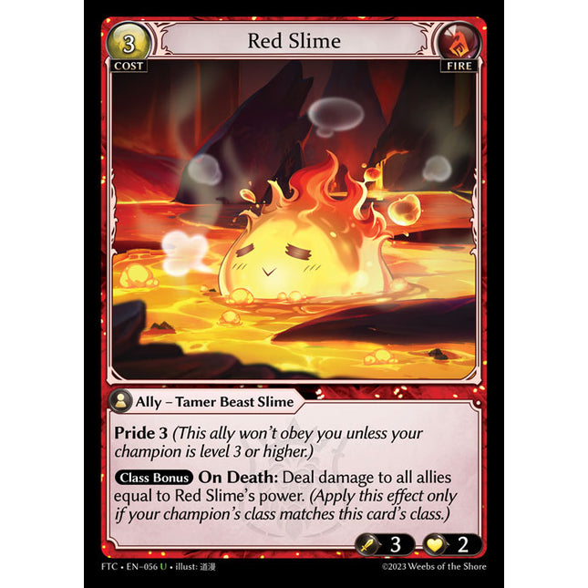 Red Slime - FTC EN-056 - x4 - UC - NM - Non-Foil - Grand Archive TCG