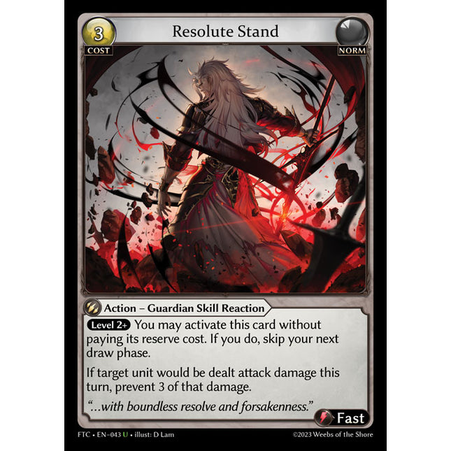 Resolute Stand - FTC EN-043 - x1 - UC - NM - Foil - Grand Archive TCG