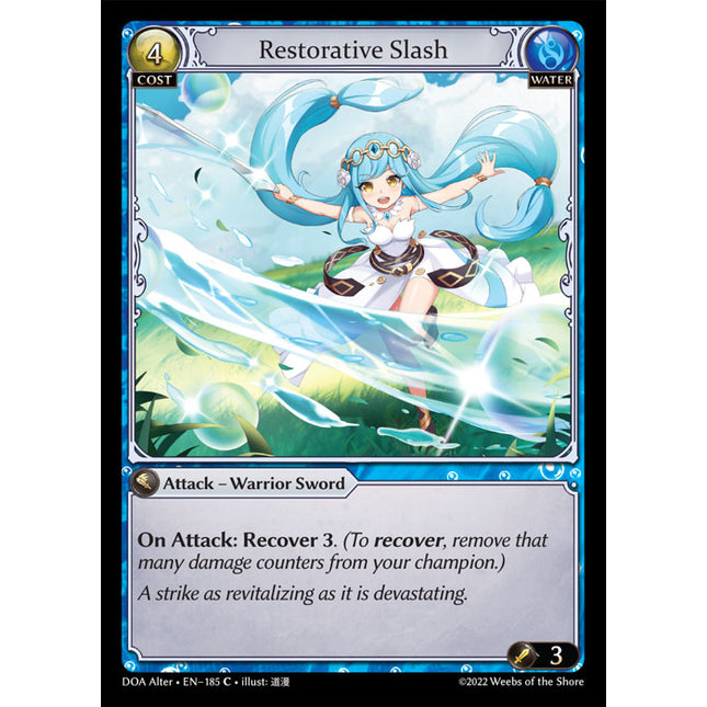 Restorative Slash - DOA Alter EN-185 - x4 - Common - Near Mint - Non-Foil - Grand Archive TCG