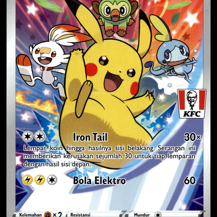 Pikachu - 016/S-P - PSA NM - Indonesian - KFC - Promo - Pokemon - A1-53