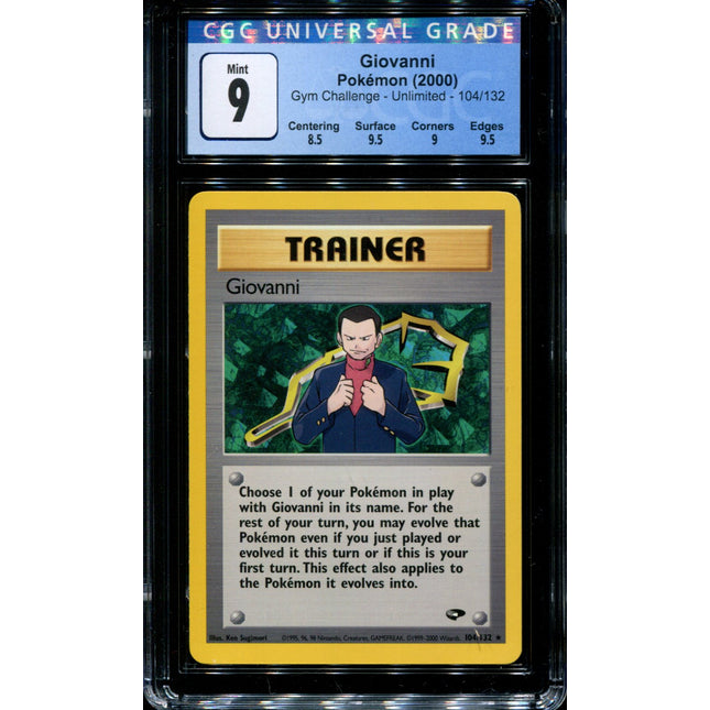 Giovanni - 104/132 - CGC 9 Mint - Gym Challenge - Pokemon - 37301