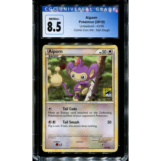 Aipom - 43/95 - CGC 8.5 - Unleashed - Comic Con - Pokemon - 94023