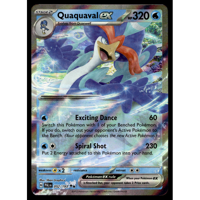 Quaquaval ex - 052/193 - NM - Ultra Rare - Paldea Evolved - Pokemon - A8-37