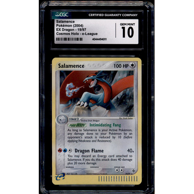 Salamence - 19/97 - CGC 10 - Cosmos Holo - ex Dragon - Pokemon - 94011