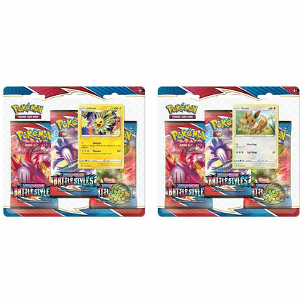Battle Styles 3 Pack Blister Case - (24x 3-pack blisters) - Jolteon & Eeeve