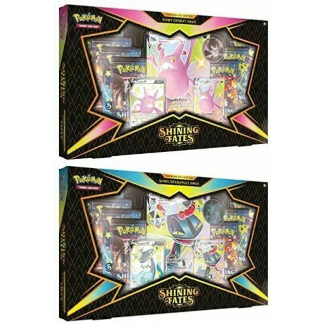 Shining Fates - Pokemon Premium Collection Box - Dragapult/Crobat - Sealed Case of 6x - New