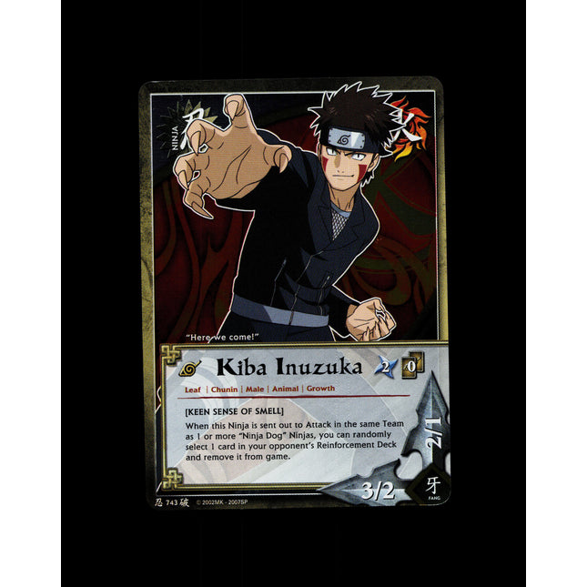 Kiba Inuzuka - 743 - NM - 1st Edition - Foil - Naruto CCG - D3-74