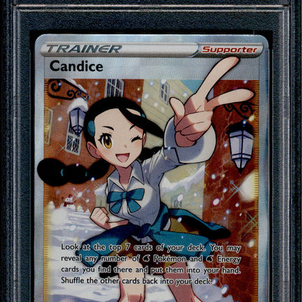 Candice - 189/195 - PSA 9 - Full Art - Silver Tempest - Pokemon - 68718