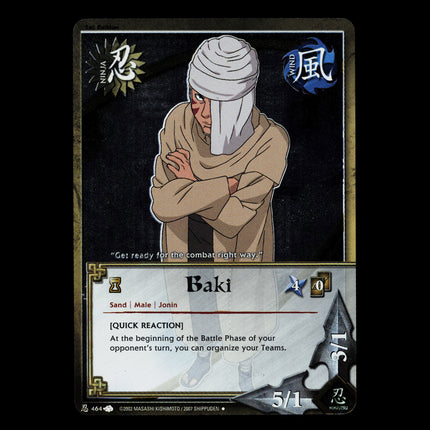Baki - 464 - NM - 1st Edition - Foil - Naruto CCG - D3-7