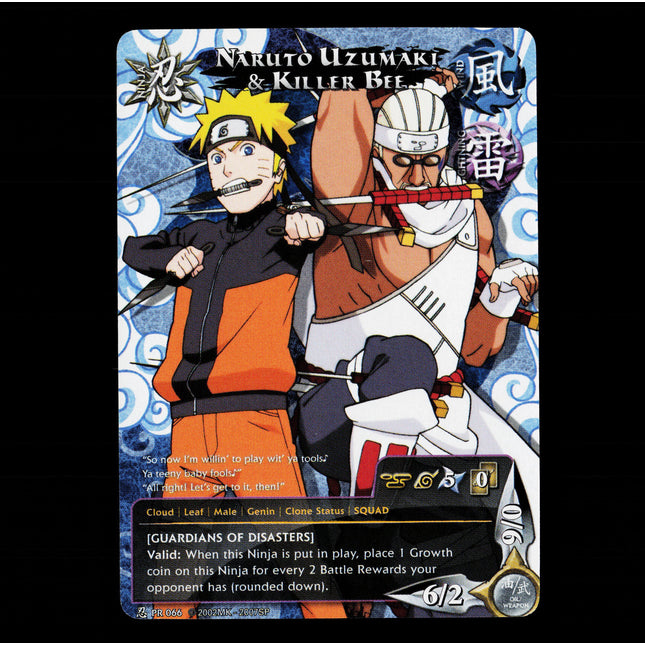 Naruto Uzumaki & Killer Bee - PR 066 - NM - Full Art - Promo - Naruto CCG - E1-13