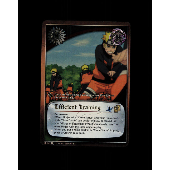 Efficient Training - 617 - NM - 1st Edition - Foil - Naruto CCG - D4-282