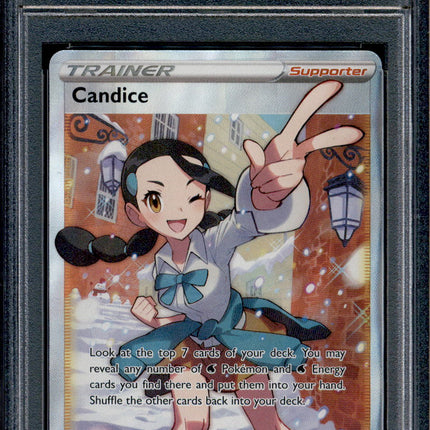 Candice - 189/195 - PSA 8 - Full Art - Silver Tempest - Pokemon - 73357