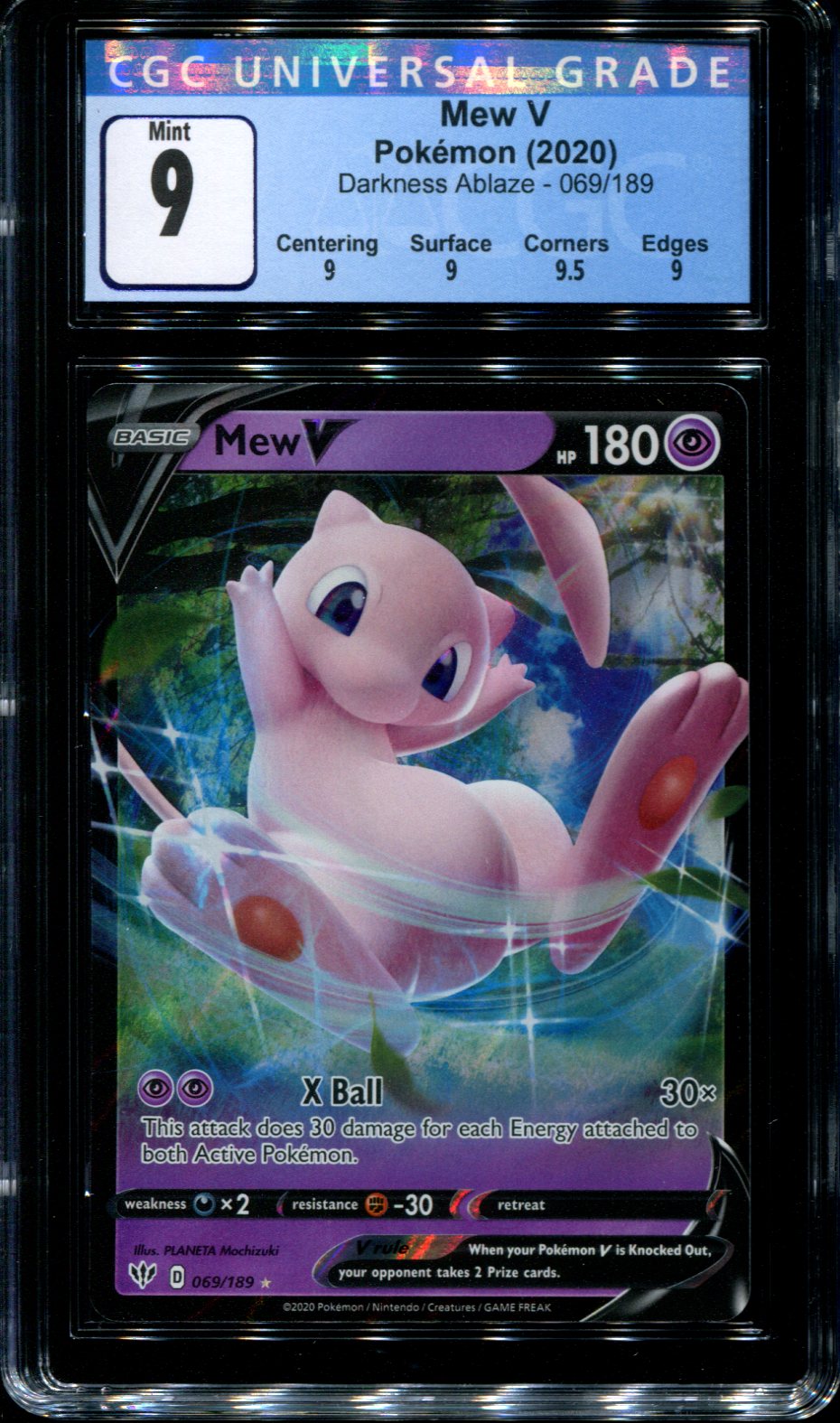 Mew V - 069/189 - CGC 9 Mint - Darkness Ablaze - 68162 Squeaks Game World Mew V - 069/189 - CGC 9 Mint - Darkness Ablaze - 68162 Squeaks Game World