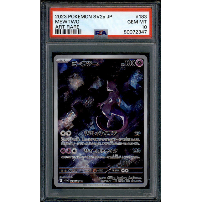Mewtwo - 183/165 - PSA 10 - AR - SV2a - Pokemon - 72347