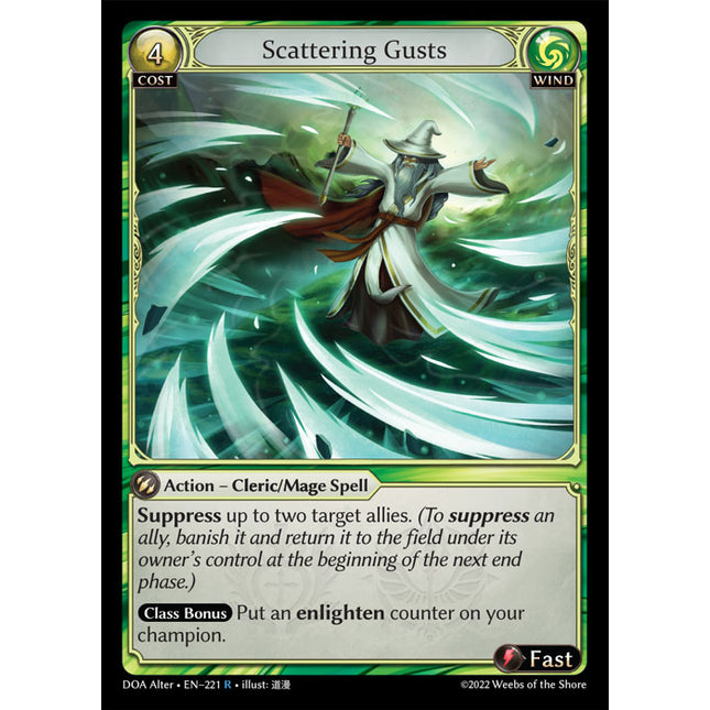 Scattering Gusts - DOA Alter EN-221 - x1 - Rare - Near Mint - Non-Foil - Grand Archive TCG