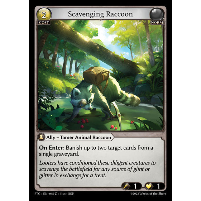 Scavenging Raccoon - FTC EN-045 - x4 - C - NM - Non-Foil - Grand Archive TCG