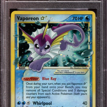 Vaporeon Gold Star - 102/108 - PSA 10 - EX Power Keepers - 68155