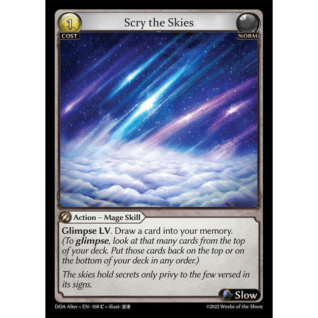 Scry the Skies - DOA Alter EN-108 - x4 - Common - Near Mint - Non-Foil - Grand Archive TCG
