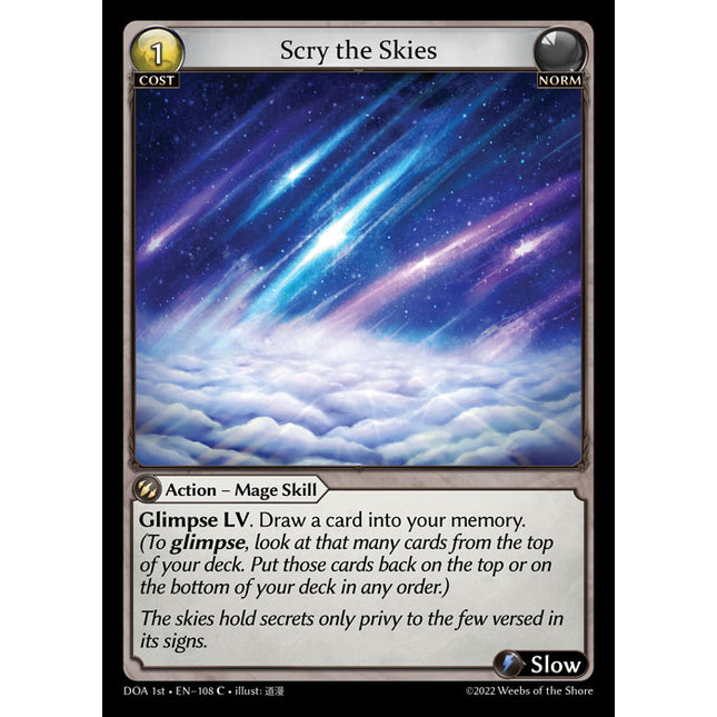 Scry the Skies - DOA 1st EN-108 - Common - Near Mint - Non-Foil - Grand Archive TCG