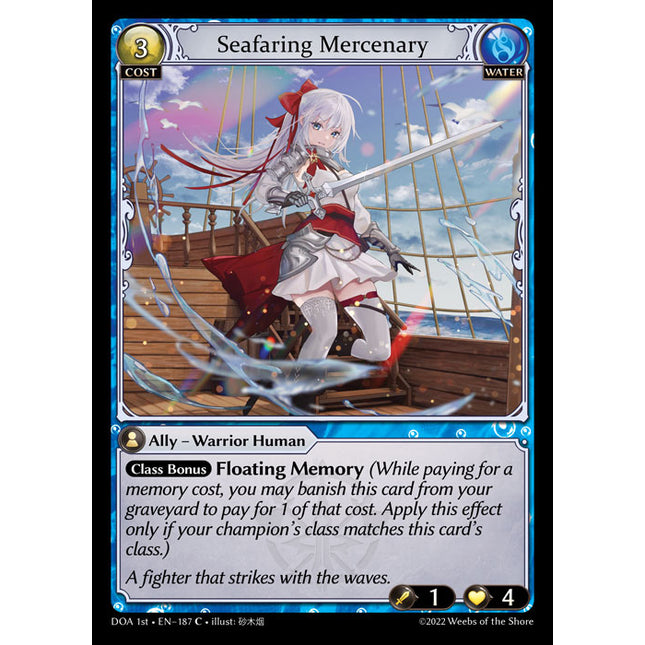 Seafaring Mercenary - DOA 1st EN-187 - Common - Near Mint - Foil - Grand Archive TCG