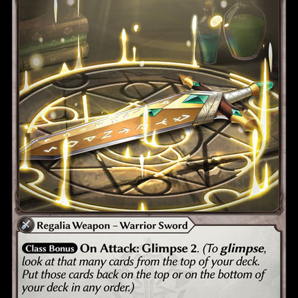 Seer's Sword - FTCA EN-018 - x1 - SR - NM - Armaments Foil - Grand Archive TCG